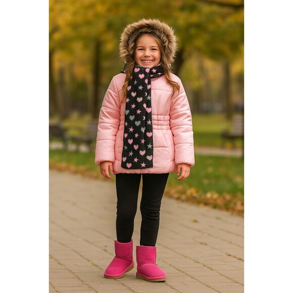 ROTHSCHILD Toddler Girls Puffer Coat with scarf Size 4 Brand New#13 - Picture 1 of 7